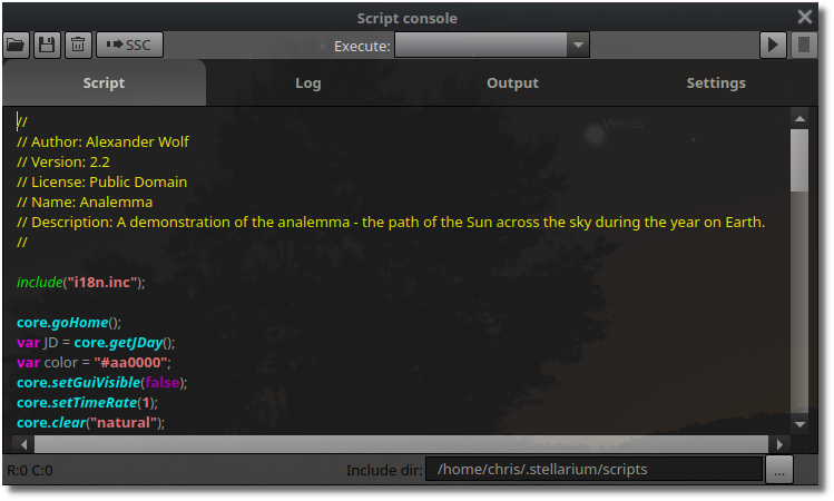Stellarium Console