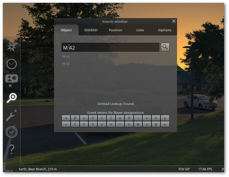 Search dialog
